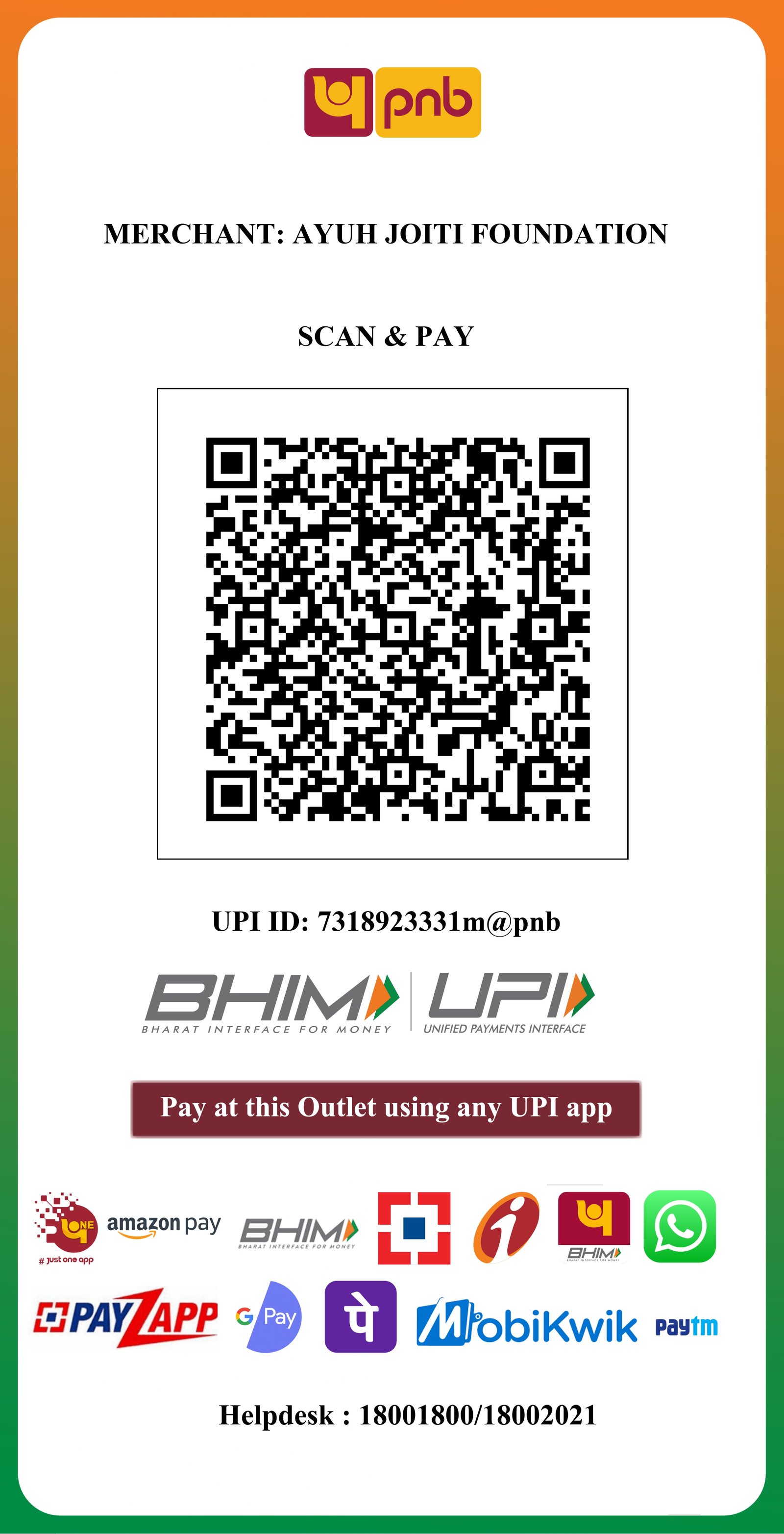 Scan QR Code to Pay